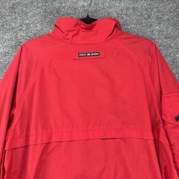 Vintage Y2K Polo Sport Ralph Lauren Windbreaker Men Large Full Zip Multi Pocket - Picture 7 of 13